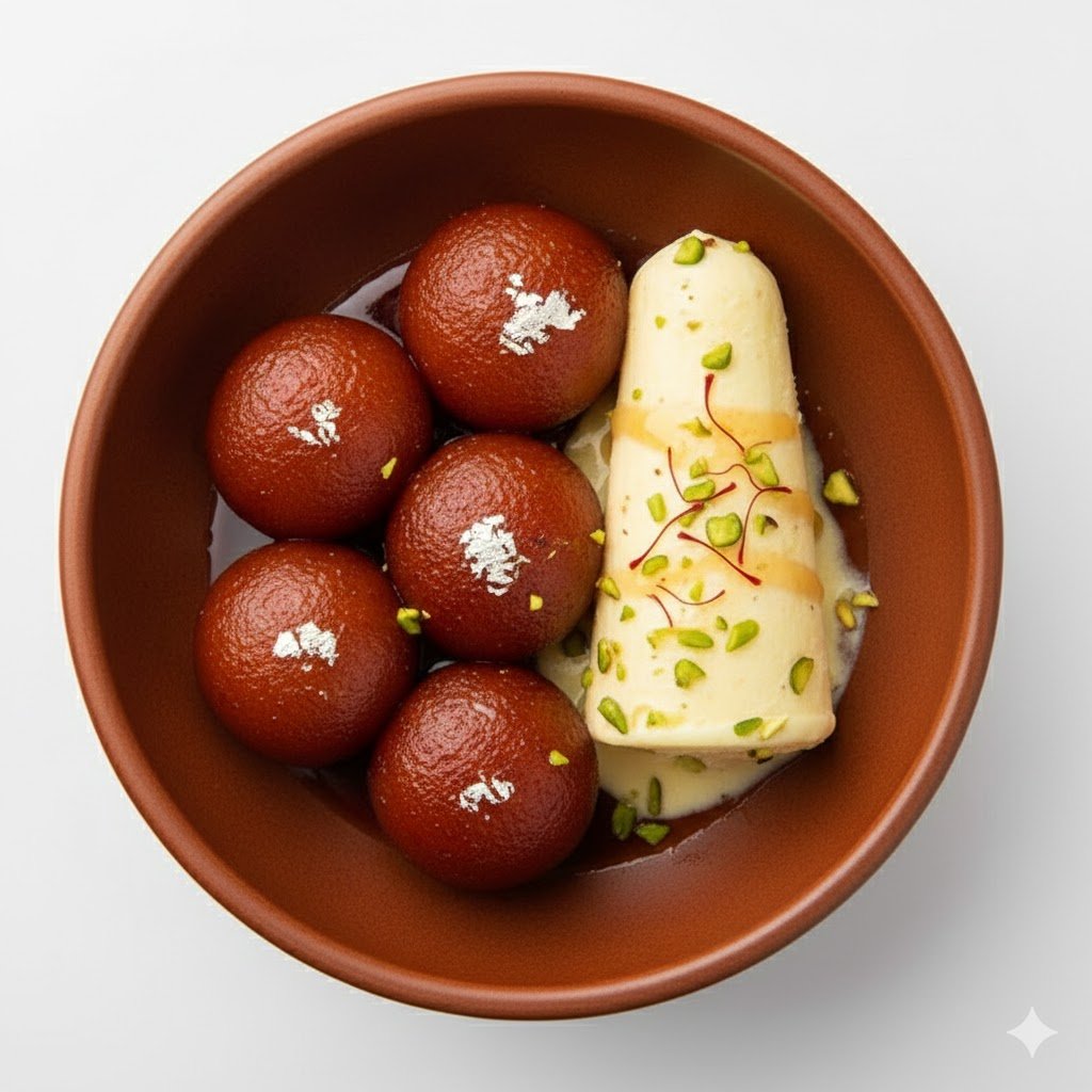 Gulab Jamun with Kulfi