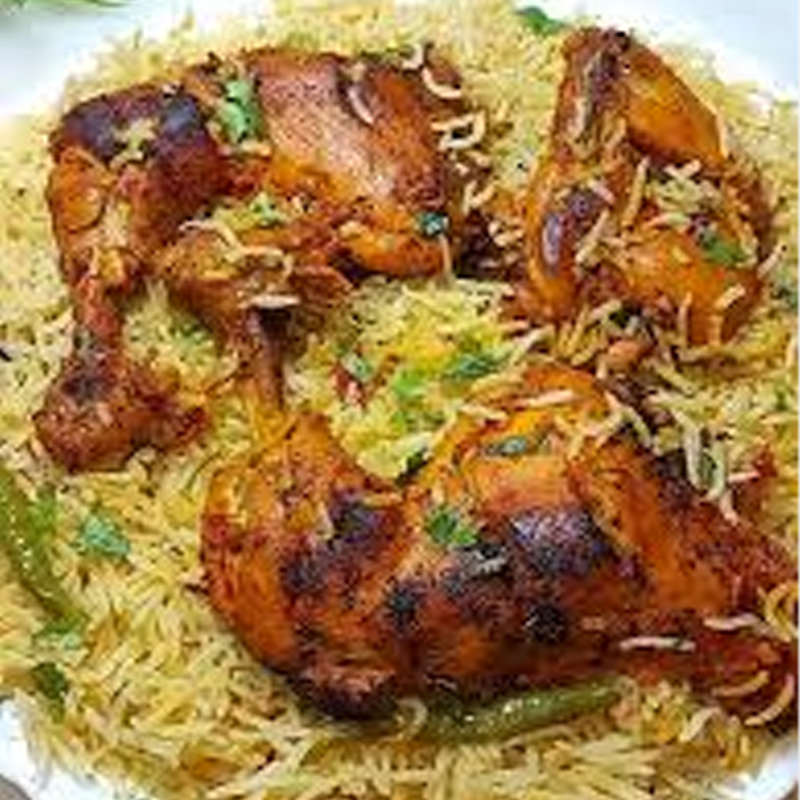Pulao with Chicken Tikka