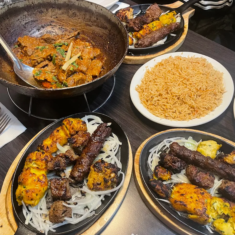 Lamb Karahi, Barbecue and Pulao